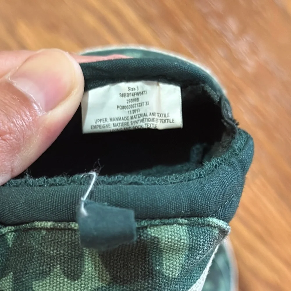 Joe Fresh Green Camo Slip-On Baby Shoes